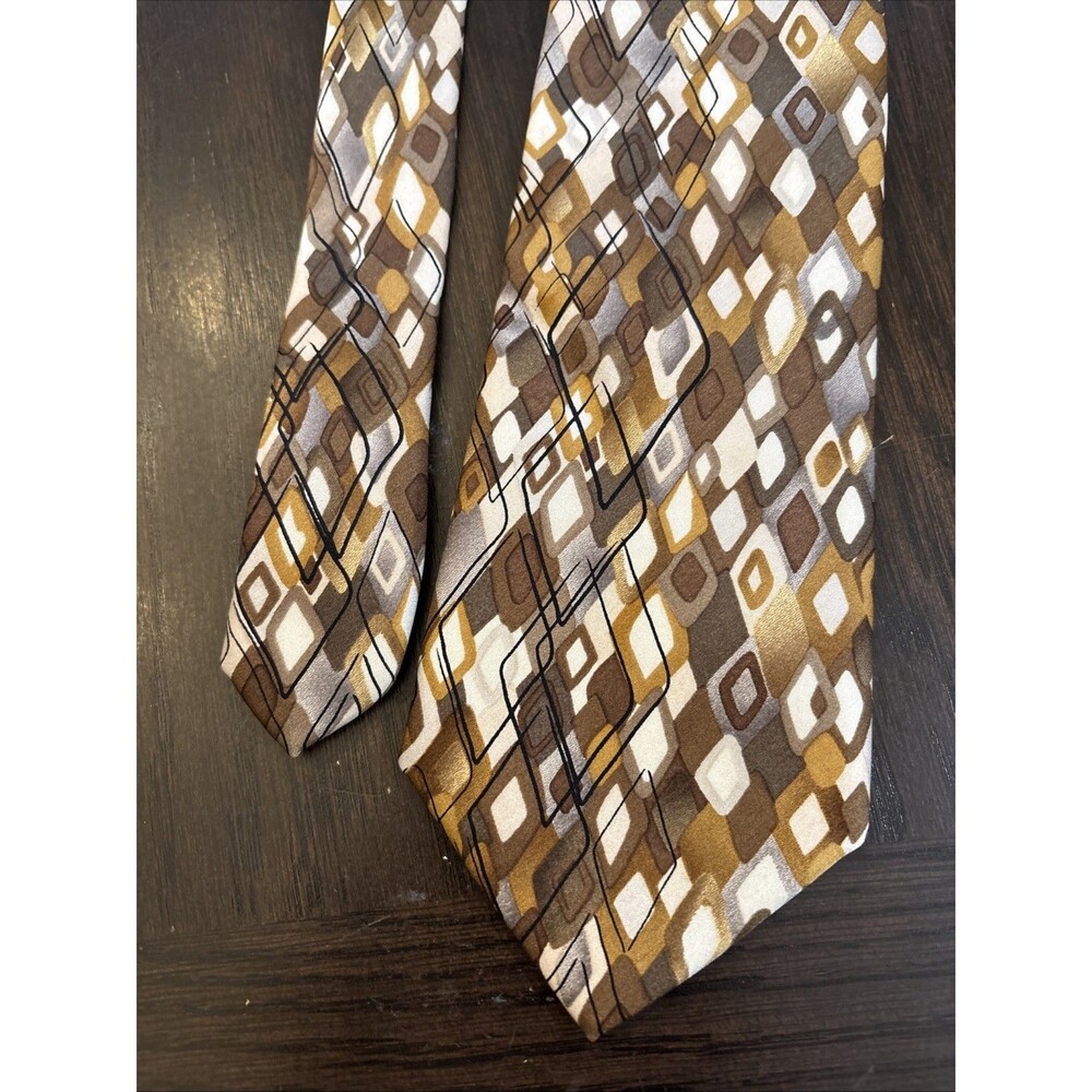Jerry Garcia Silk Tie Mens Brown Abstract Argyle Socks Collection 58 Necktie